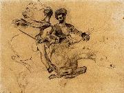 Eugene Delacroix Illustration for Goethe-s Faus Sweden oil painting artist